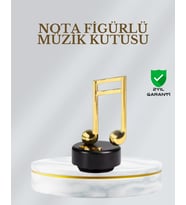 Dönen Nota Figürlü Müzik Box Işıltılı Dekoratif Tasarım