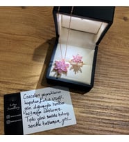 LOTUS ÇİÇEĞİ YÜZÜK VE KOLYE SETİ -  925 AYAR GÜMÜŞ SET