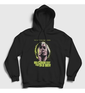 Presmono Unisex Siyah Anton Film No Country For Old Men Kapüşonlu Sweatshirt 247740tt