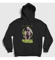 Presmono Unisex Siyah Anton Film No Country For Old Men Kapüşonlu Sweatshirt 247740tt