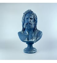 Zeus 'Silver Tone' Dekoratif Heykel, Pop Art Roma Yunan Heykelleri