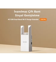 Tenda A18 Pro AC1200 2 Antenli 2.4/5GHz Wifi Menzil Genişletici Wifi Range Extender Gigabit Port
