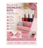 3 Bölmeli Oje ve Kozmetik Düzenleyici, Masaüstü Organizer