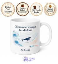 Oşinografi Uzmanına Hediye Deniz Sıcaklığı Akıntı Balina Göçü Okyanus Baskılı Kupa Bardak