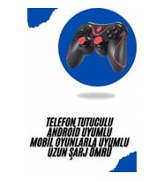 Mey İthalat® Joystik Gamepad Bluetooth Telefon Tutucu Oyun Kolu Telefon Android Uyumlu
