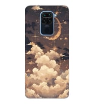 Xiaomi Redmi NOTE 9 Uyumlu Bulutlar Tasarımlı Şeffaf Telefon Kılıfı