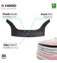 Fiat Uyumlu Fiorino ABS Plastik Kaput Rüzgarlığı 2007 Üzeri A+Kalite Parça