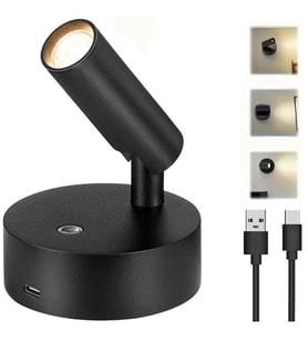 AL-XYD05 Çok Fonksiyonlu Dokunmatik Şarjlı 1200mAh Duvar Aplik 3000K-4000K-6500K TYPE-C Şarj Girişli (4767)
