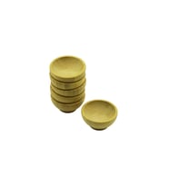 6 ADET MİNİ AHŞAP BAMBU LOKUMLUK - ÇEREZLİK KASE DERİNLİK: 1.5CM  - ÇAP: 6.2CM (5343)