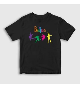 Presmono Unisex Çocuk Siyah Jump The Beatles T-Shirt 114492tt