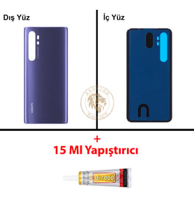 Xiaomi Mi Note 10 Lite Nebula Moru Arka Pil Kapağı Batarya Kapağı Lazer Kesim + B-7000 Yapıştırıcı