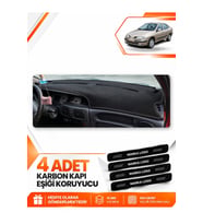 RENAULT MEGANE 1 (1995-2003) Uyumlu Ön Torpido Koruma Kılıfı Halısı - Siyah