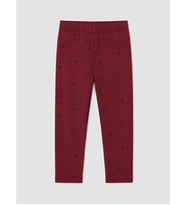LCW Kids Bordo Kalp Baskılı Kız Çocuk Tayt