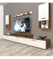 Decoraktiv Ekoflex 270DA Slm Tv Ünitesi Tv Sehpası - Ceviz Beyaz (Beyaz - Kahverengi)