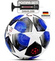 PRO-Serisi Futbol Topu Şampiyonlar Ligi Lazer Kesim Pompa Dahil Halı Saha Maç Futbol Topu Mavi 520