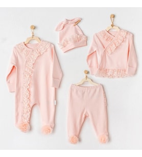 Andywawa Ac25592 Chic Girl 4'lü Hastane Çıkışı Salmon