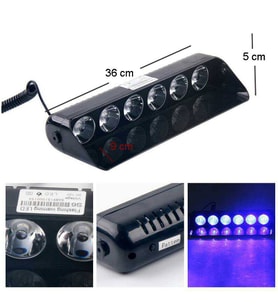 Cam İçi Çakar Lamba Uzaktan Kumandalı 27 Led 27W 12V Kırmızı-Beyaz-Mavi / Lapa521