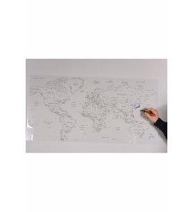 110cm-56cm Dünya Haritası + kalem