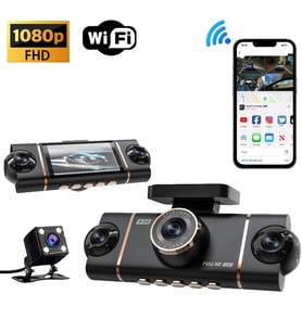 Çeşithane 4 Lens 360 Derece Araç Kamera Sistemi Gece Görüşlü WiFi Kayıt
