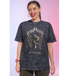 Guns N' Roses Rock Metal Müzik Grubu Baskılı Unisex Oversize Vintage Yıkamalı Tişört