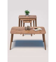 Torna Ayak 4 lü Sehpa Seti Ceviz