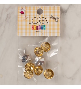 Crafts Altın Sarısı 8 Li Düğme - 207