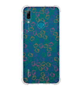 Huawei P Smart 2019  Köşe Korumalı Antişok Kapak Hello Kitty Tasarımlı Şeffaf  Kılıf