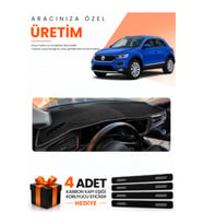 VOLKSWAGEN T-ROC (2017-2023) Uyumlu Torpido Koruma Örtüsü Oto Kılıfı - Siyah