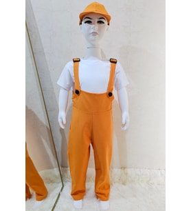 Bahçıvan Tulum ve Şapka Set Turuncu