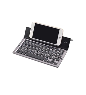 Brivona Katlanabilir Bluetooth Klavye Telefon/Tablet Standlı Taşınabilir