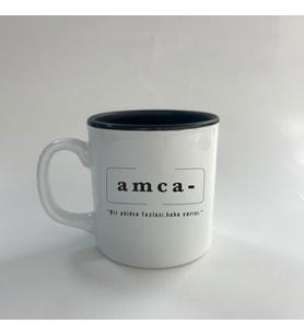 Amca Baskılı Siyah Multi Kupa