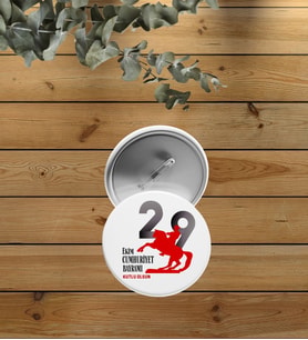 29 Ekim`e özel buton rozet 10 Adet