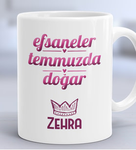 Kişiye Özel Yengeç Aslan Burcu Hediye Kupa Bardak Doğum Günü Hediyesi