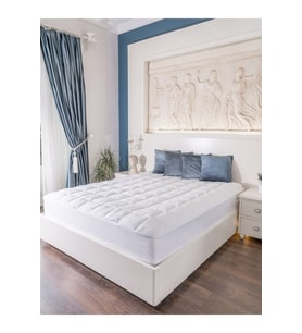 %100 Cotton Yatak Pedi Fitted Sıvı Geçirmez Yatak Koruyucu (Beyaz)