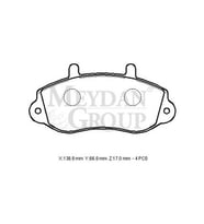 OPEL MOVANO- 99/03; ÖN FREN BALATASI 1,9/2,2/2,5/2,8 (DİSK)(138,8X66X17) (FMK) 7701205294 770-6350F