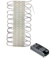 20 Adet 12 Volt 1.2 Watt 3 Lensli Günışığı 2835 SMD Led Modül IP65 5A Slim Trafo Set