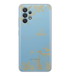 Samsung Gold Dallar Tasarımlı Şeffaf Telefon Kılıfı