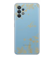 Samsung Gold Dallar Tasarımlı Şeffaf Telefon Kılıfı