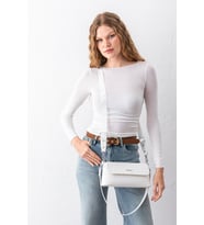 Just Polo Kadın Zoya Model Yumuşak Deri Görünümlü Omuz Çantası Ve Çapraz Askılı Baget Çanta