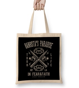 Gangsta Paradise Thug Life In Fear And Faith Bez Çanta Uzun Saplı