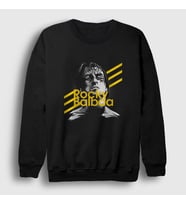 Presmono Unisex Siyah Balboa Film Rocky Sweatshirt 249388tt