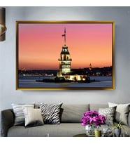 Altın Çerçeveli dekoratif tablo a757 (Gold)