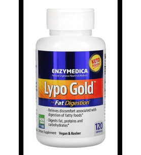 Enzymedica, Lypo Gold, For Fat Digestion, 120 Capsules.Usa Version.3947 (Renksiz)