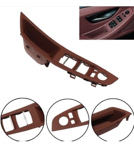 Bmw 5 Serisi F10-F18 Cam Düğme Çerçevesi Kahve Ön Sol 51417261933
