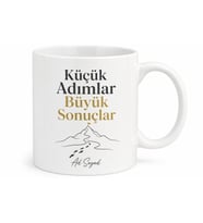 Küçük Adımlar Büyük Sonuçlar Yazılı Motivasyon Kupa Bardak Hediye