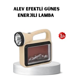 Güneş Enerjili Alev Efektli Lamba COB Led Su Geçirmez Çok Fonksiyonlu