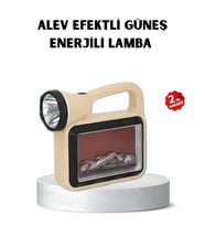 Güneş Enerjili Alev Efektli Lamba COB Led Su Geçirmez Çok Fonksiyonlu