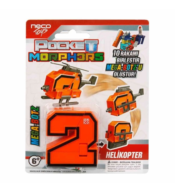 Pocket Morphers 2 Helikopter - Roboto Dönüşen Sayılar - 2 Numara