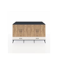 Kronos Konsol 6 Raflı 2 Çekmeceli 4 Kapaklı 176x59x99 Antrasit-Çam/Aytaşı