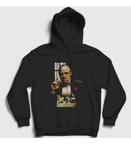 Presmono Unisex Siyah Marlon Film Baba The Godfather Kapüşonlu Sweatshirt 252097tt